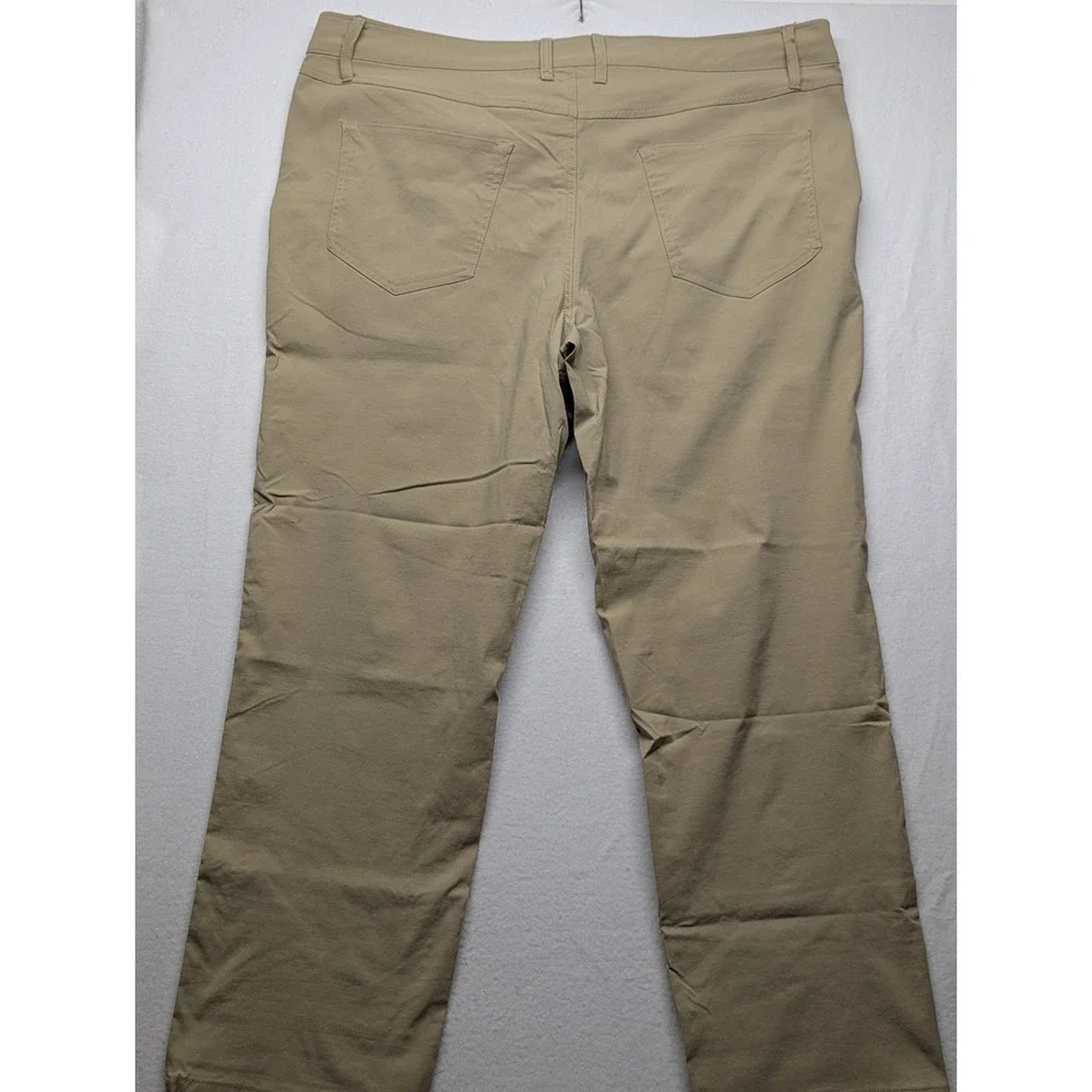 Weatherproof Vintage Men's Straight Fit Khaki Chino Pants 42x30 Stretch Tan